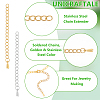 20Pcs 2 Styles 304 Stainless Steel Chain Extender STAS-UN0060-90-5