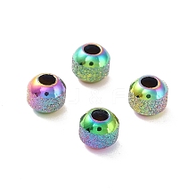 Rainbow Color Ion Plating(IP) Textured 304 Stainless Steel Beads STAS-P306-01A-MC