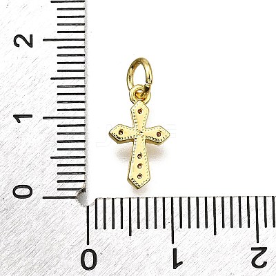 Brass Micro Pave Cubic Zirconia Pendants KK-Z100-41G-02-1