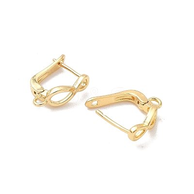 Brass Hoop Earring Findings KK-G536-10G-1