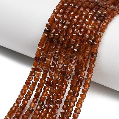Natural Orange Garnet Beads Strands G-C262-C09-3mm-1