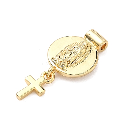 Religion Brass Pendants KK-H539-18G-01-1