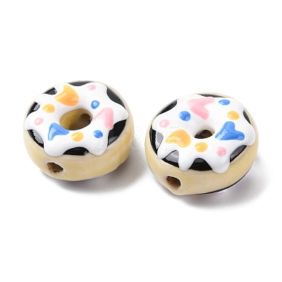Handmade Porcelain Enamel Beads PORC-K003-09O-1
