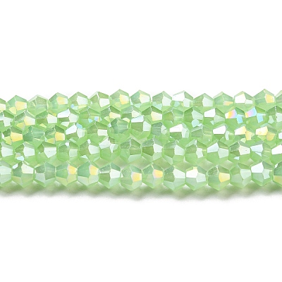 Imitation Jade Electroplate Glass Beads Strands EGLA-A039-J4mm-B01-1