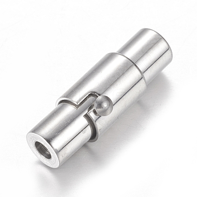 Tarnish Resistant 304 Stainless Steel Locking Tube Magnetic Clasps X-STAS-H019-1