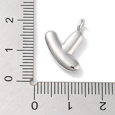 Rack Plating Brass Balloon Letter Pendants KK-C050-01P-Y-1