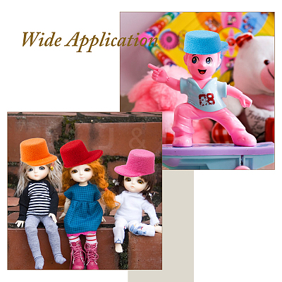 15Pcs 5 Colors EVA Craft Doll Hat DOLL-FH0001-06B-1