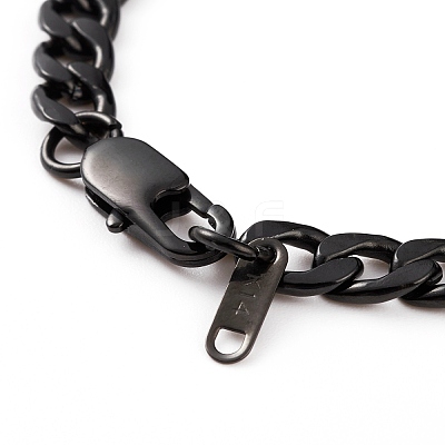 Men's 304 Stainless Steel Cuban Link Chain Bracelets X-BJEW-JB05917-02-1