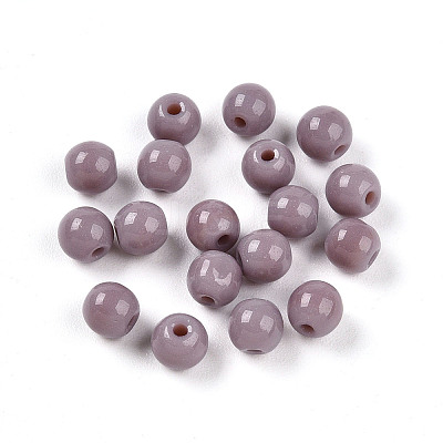 Opaque Solid Color Glass Beads GLAA-N007-4mm-A05-1