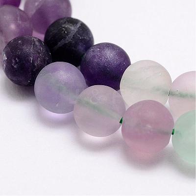 Natural Fluorite Bead Strands G-A163-06-12mm-1