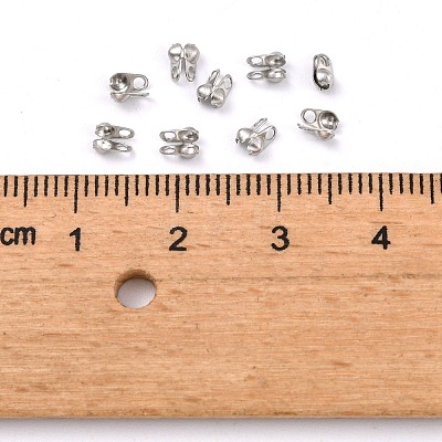 Tarnish Resistant 304 Stainless Steel Smooth Surface Bead Tips X-STAS-D150-01P-1