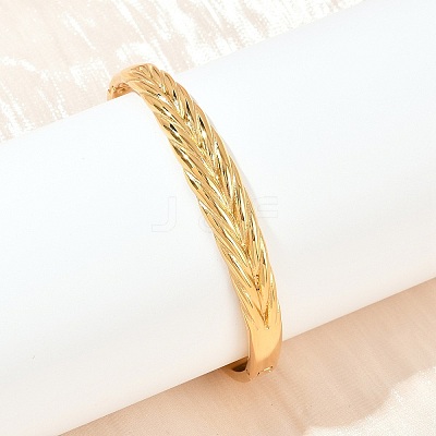 304 Stainless Steel Hinged Bangles for Women BJEW-C114-07G-1