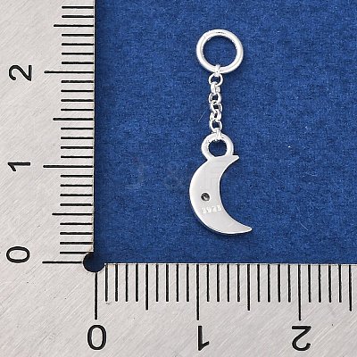 925 Sterling Silver Clear Cubic Zirconia Tassel Pendants STER-A032-04B-S-1