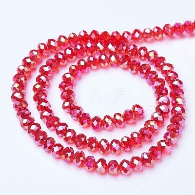 Electroplate Glass Beads Strands X-EGLA-A034-T8mm-B06-1