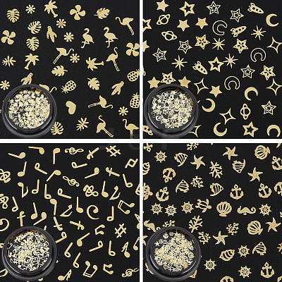 4 Boxes 4 Styles Brass Cabochons MRMJ-OC0003-94-1