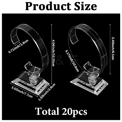 C Shaped ABS Plastic Single Bracelet Display Stands BDIS-WH20001-03A-1