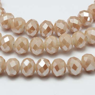 Electroplate Glass Bead Strands X-EGLA-G014-8mm-FR-A05-1