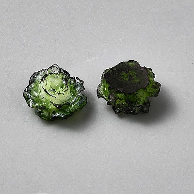 Resin Rose Flower Cabochons CRES-TAC0007-10E-1