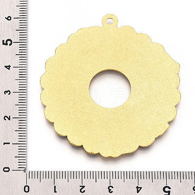 Rack Plating Alloy Enamel Big Pendants ENAM-N056-394B-G-1