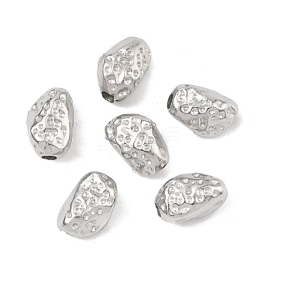 Hammered 304 Stainless Steel Beads STAS-B127-01P-09-1