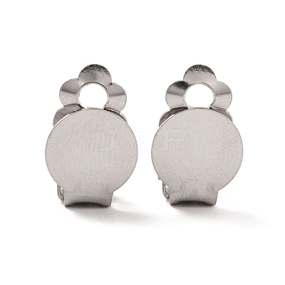 Non-Tarnish 316 Stainless Steel Clip-on Earring Fibdings X-STAS-I187-04A-P-1
