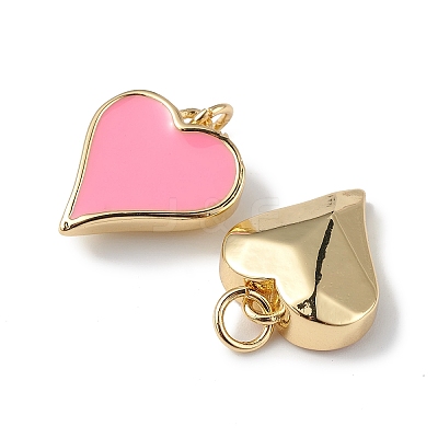 Eco-Friendly Rack Plating Brass Enamel Pendants KK-F848-02G-04-1