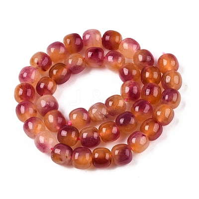 Dyed Natural White Jade Beads Strands G-T138-D09-1