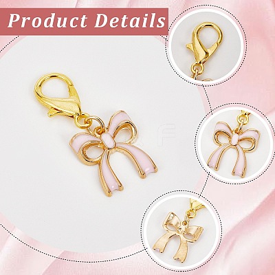 24Pcs 4 Styles Bowknot Alloy Enamel Shoes Charms HJEW-CP00021-1