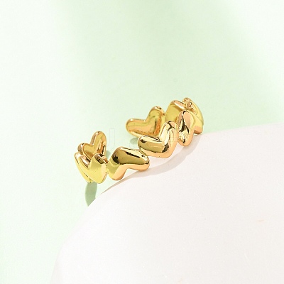 304 Stainless Steel Cuff Open Rings for Women SA-CBA4160-33G-1