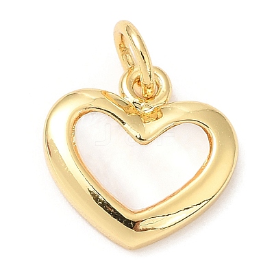 Rack Plating Brass Heart Charms KK-A185-24G-02-1