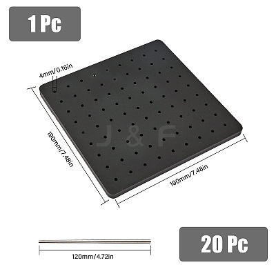 1Pc Square Acrylic Crochet Blocking Board FIND-CA0006-58-1