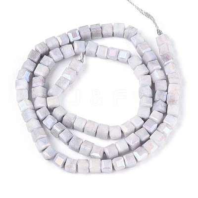 Anti-Tarnish Electroplate Glass Beads Strands X-GLAA-T025-4mm-10A-1
