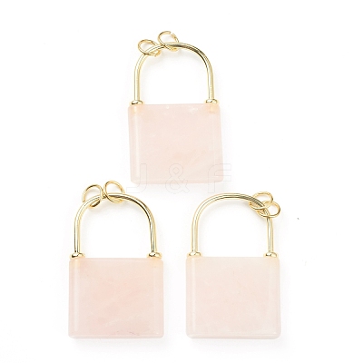 Natural Rose Quartz Pendants G-B012-16G-08-1