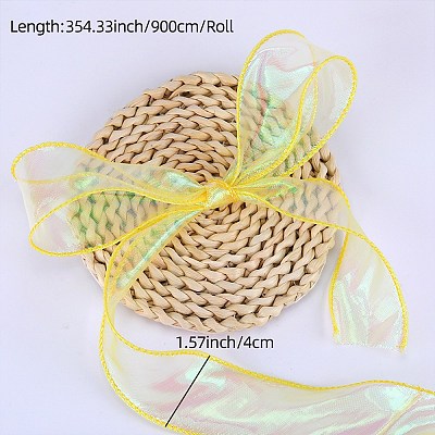 2roll Polyester Organza Ribbon DIY-SZ0010-21B-1