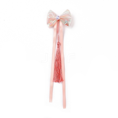 Bowknot Long Ribbon Alligator Hair Clip PHAR-D013-03C-1
