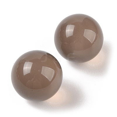Natural Grey Agate No Hole Sphere Beads G-K353-04B-06-1