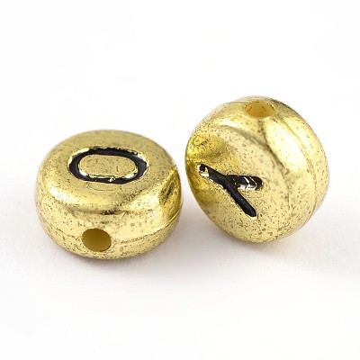 Acrylic Horizontal Hole Letter Beads OACR-E001-16-1