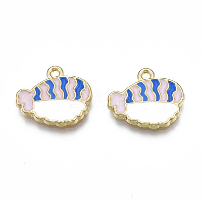 Rack Plating Alloy Enamel Pendants PALLOY-T077-169-1