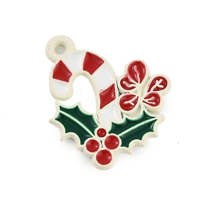 Christmas Theme Spray Painted Alloy Enamel Pendants ENAM-Z020-01D-1
