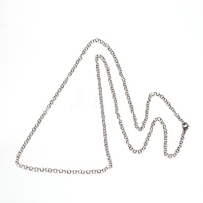 Tarnish Resistant 304 Stainless Steel Cable Chain Necklaces NJEW-N0046-02P-1