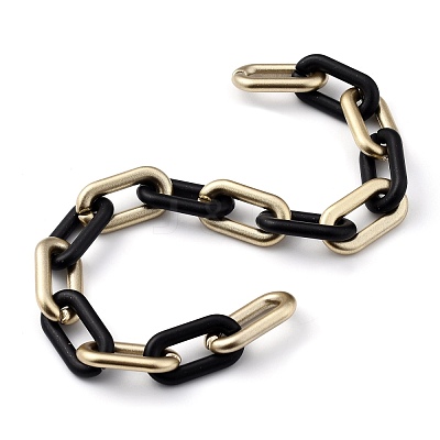 Handmade Spray Painted CCB Plastic Cable Chains AJEW-JB00728-01-1