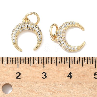 Brass Micro Pave Cubic Zirconia Pendants KK-D386-15G-01-1