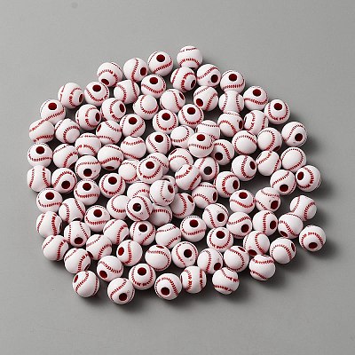 Opaque Acrylic Round Beads MACR-TAC0001-11B-1
