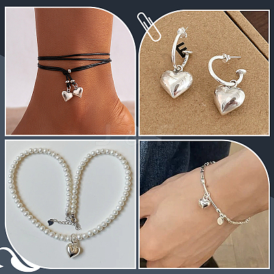 925 Sterling Silver Peach Heart Charms FIND-PH0021-55B-1