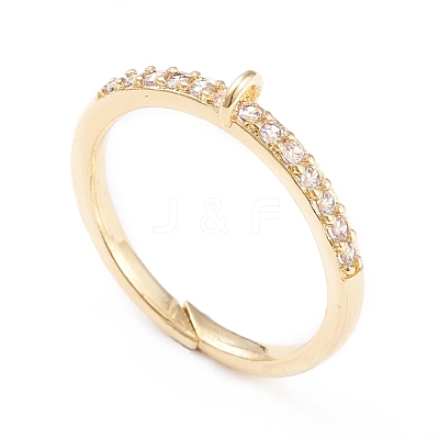 Brass Cuff Finger Ring Settings X-KK-L155-34G-1