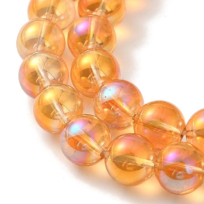 Transparent Electroplate Glass Beads Strands X-GLAA-T032-T8mm-C01-1