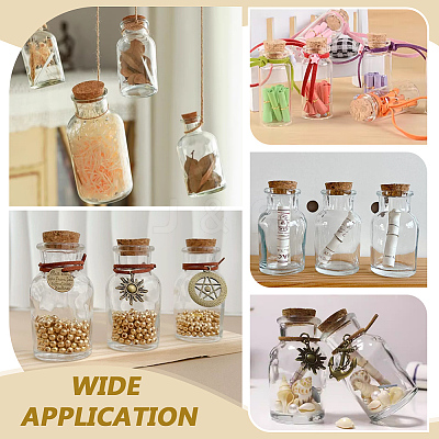 12Pcs 6 Styles Glass Bottle AJEW-UN00051-1