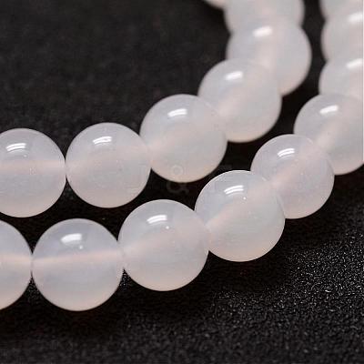 Natural White Agate Bead Strands G-G880-03-6mm-1