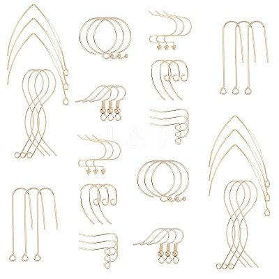 Brass Earring Hooks KK-SC0001-43G-1