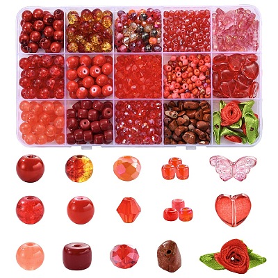 DIY Glass Beads Jewelry Making Finding Kits DIY-YW0012-04B-1